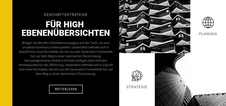 Strenge Formen in der Architektur HTML-Vorlage