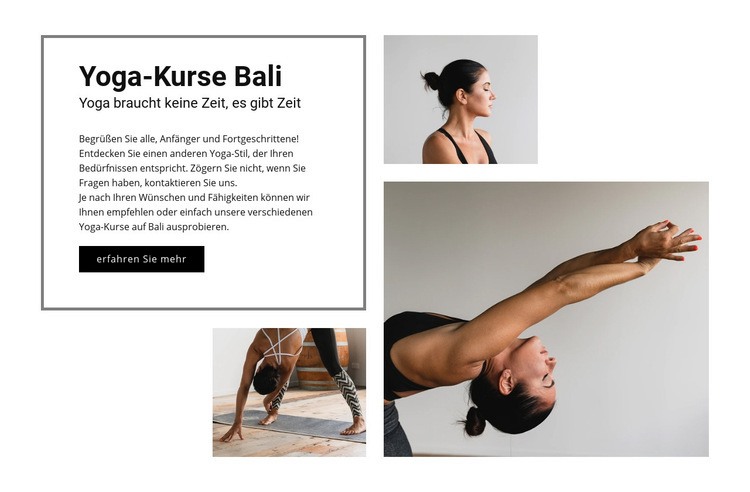 Yoga gesundes Studio Website Builder-Vorlagen