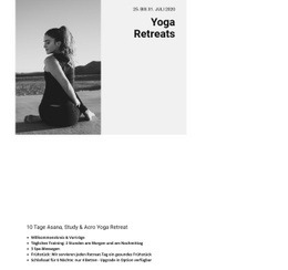 Yoga Retreats - Schöne Zielseite