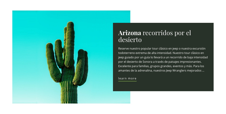Tours por el desierto de Arizona Tema de WordPress