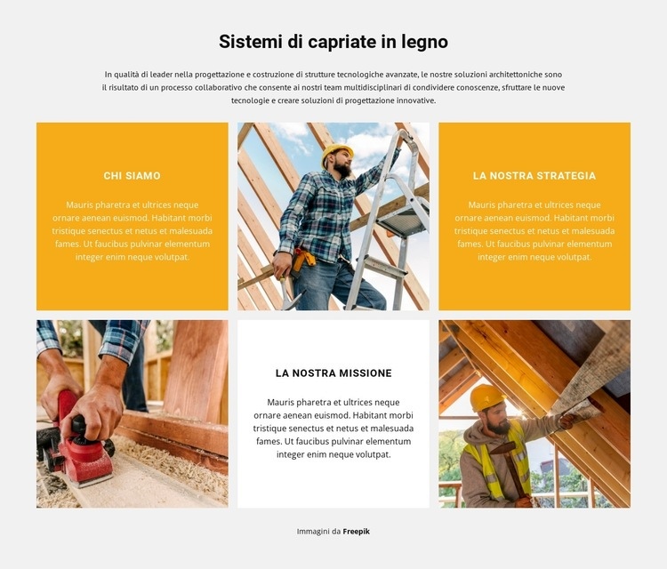 Lavoriamo instancabilmente Costruttore di siti web HTML