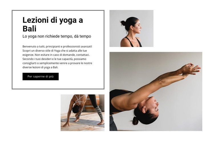 Studio sano di yoga Un modello di pagina