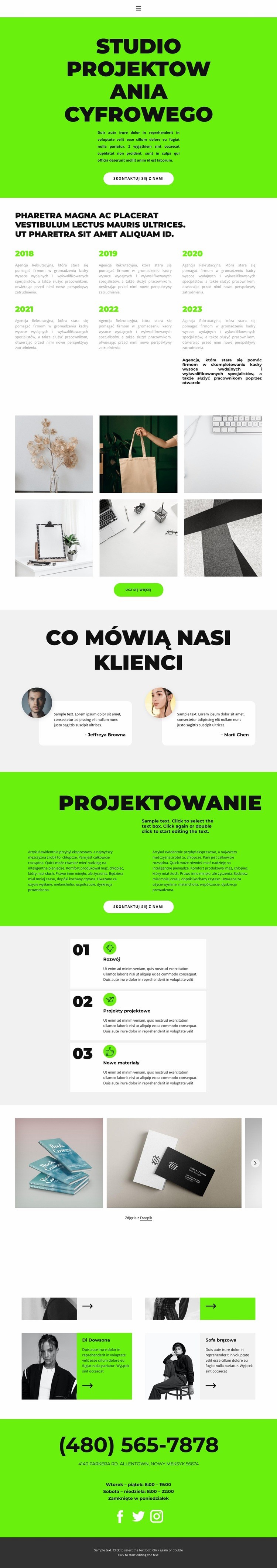 Pracujemy świadomie Projekt strony internetowej