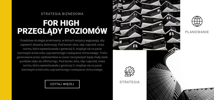 Surowe formy w architekturze Szablon HTML