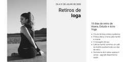 Retiros De Ioga - HTML Site Builder