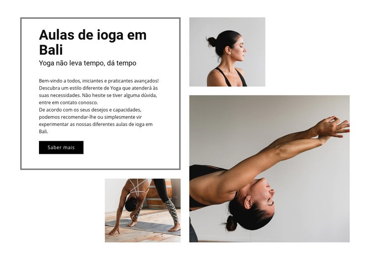 Estúdio de ioga saudável Design do site