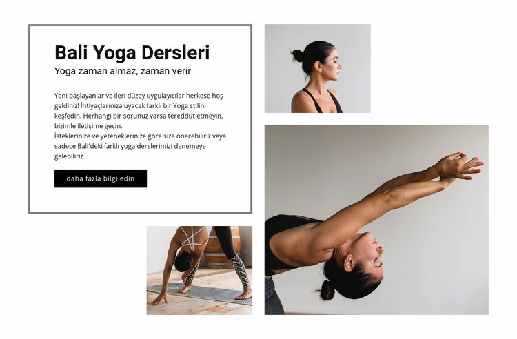 Yoga sağlıklı stüdyosu Web sitesi tasarımı
