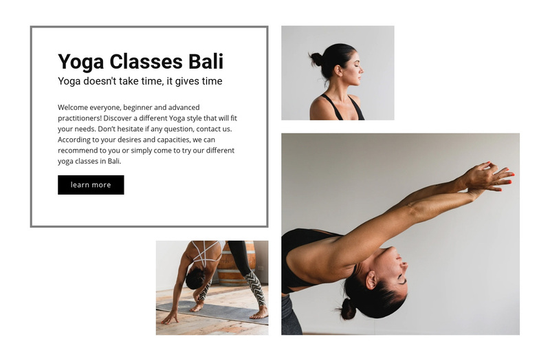 Yoga healthy studio Web Page Design
