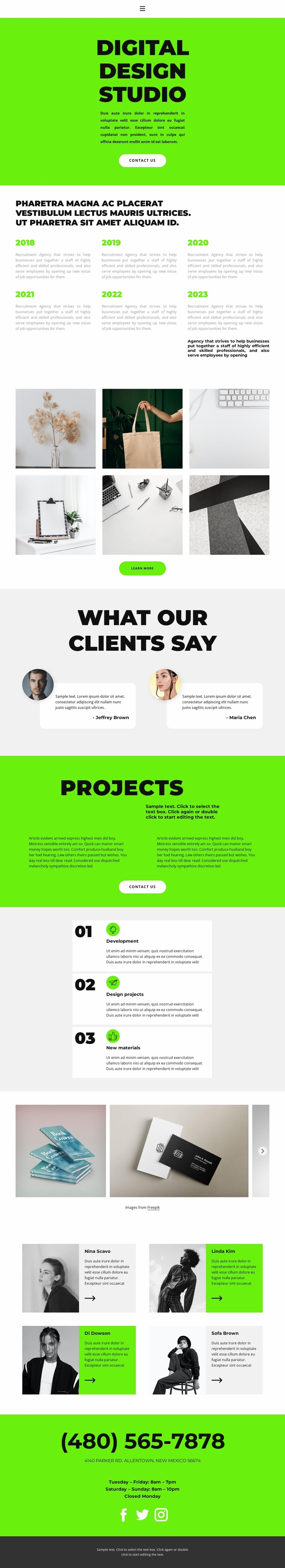 We work intentionally Website Builder Templates