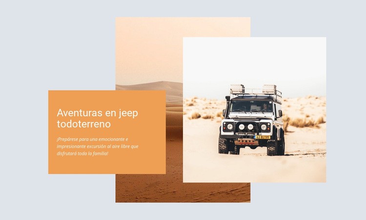 Aventuras en jeep todoterreno Plantillas de creación de sitios web