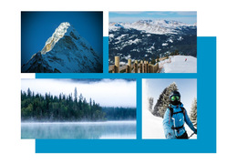 HTML5 Template Perfect Snow Mountain For Any Device