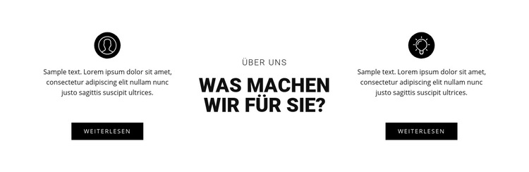 Was wir für Sie tun Website-Vorlage