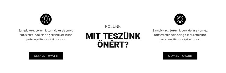 Mit teszünk érted HTML Sablon