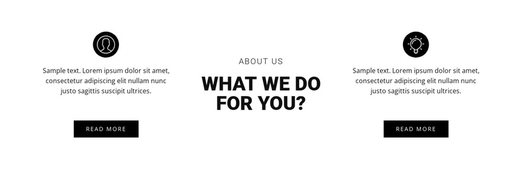 What we do for you One Page Template