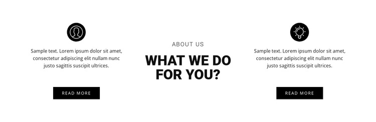 What we do for you Template
