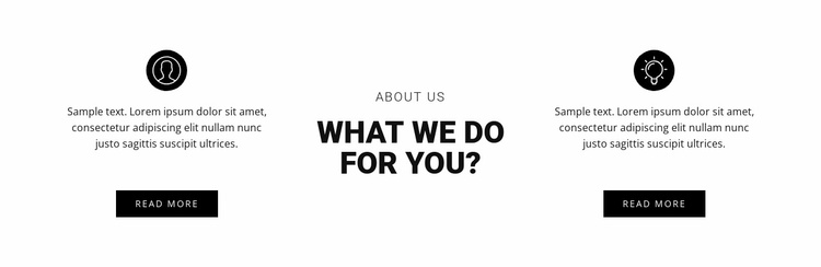 What we do for you Website Template