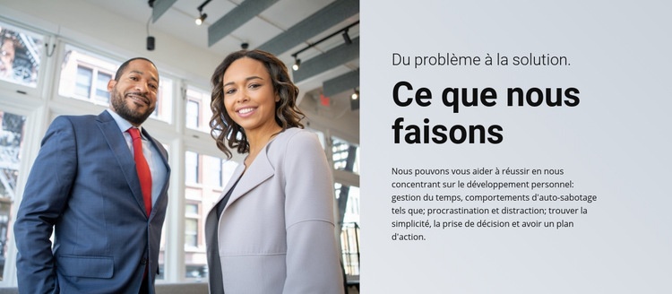 Du problème à la solution Modèles de constructeur de sites Web