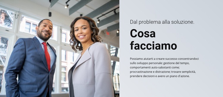 Dal problema alla soluzione Costruttore di siti web HTML