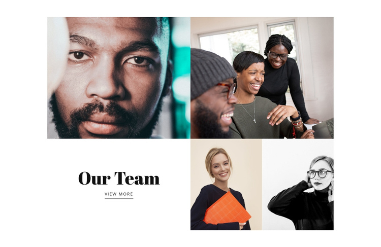 Our team photos One Page Template