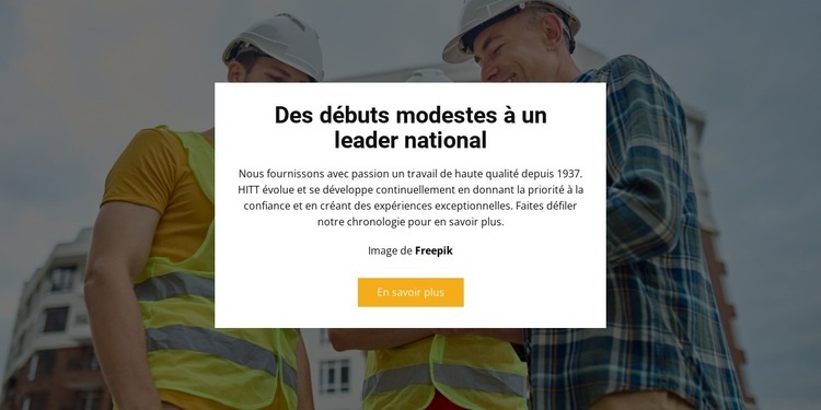 Les étapes de notre construction Créateur de site Web HTML