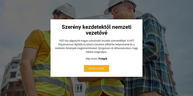 Építésünk szakaszai HTML Sablon