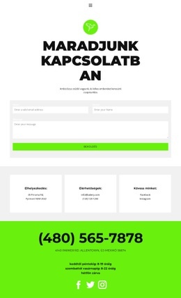 Kapcsolatfelvételi Oldal