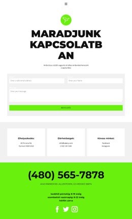 Kapcsolatfelvételi Oldal