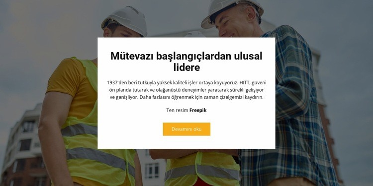 İnşaatımızın aşamaları Web Sitesi Mockup'ı