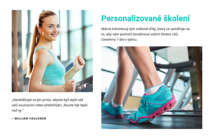 Personalizovaný sportovní trénink Téma WordPress