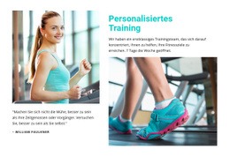 Personalisiertes Sporttraining - Drag & Drop-Website-Modell