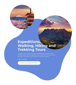 Expeditions, Walking, Hiking Tours CSS Grid Template