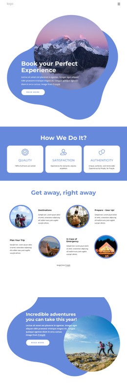 Book Your Perfect Vacations HTML5 Template