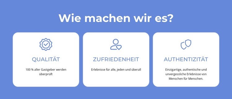 Qualität, Zufriedenheit HTML Website Builder