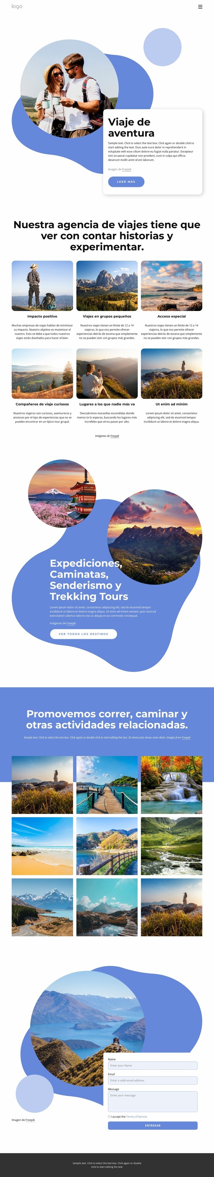 Somos una agencia de viajes de servicio completo. Plantillas de creación de sitios web