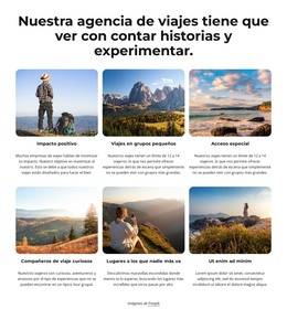 Trae El Mundo Con Viajes En Grupos Pequeños: Plantilla De Página HTML