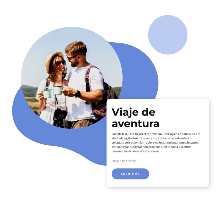 Empresa de viajes de aventura. Plantilla HTML