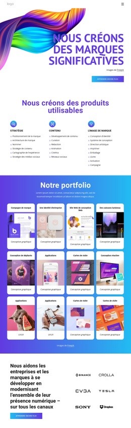 Nous Créons Des Marques Significatives - HTML Web Page Builder