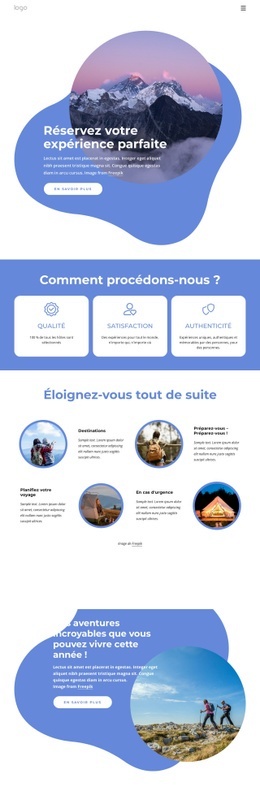 Réservez Vos Vacances Parfaites - Maquette De Site Web Réactive