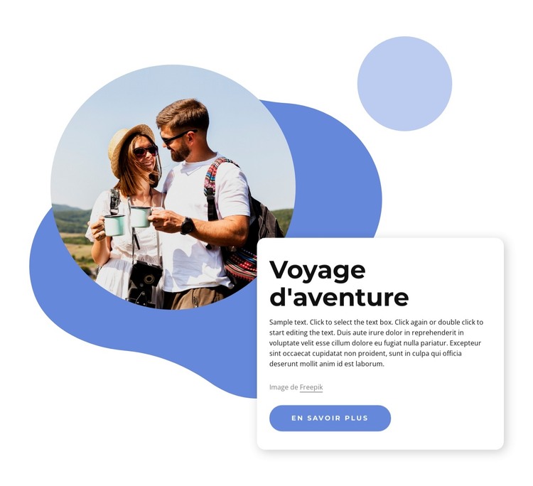 Entreprise de voyages d'aventure. Modèle HTML