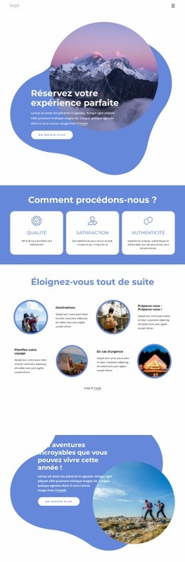 Réservez Vos Vacances Parfaites - Modèle HTML5 Réactif