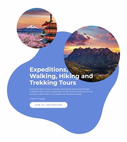 Expeditions, Walking, Hiking Tours - HTML Layout Generator