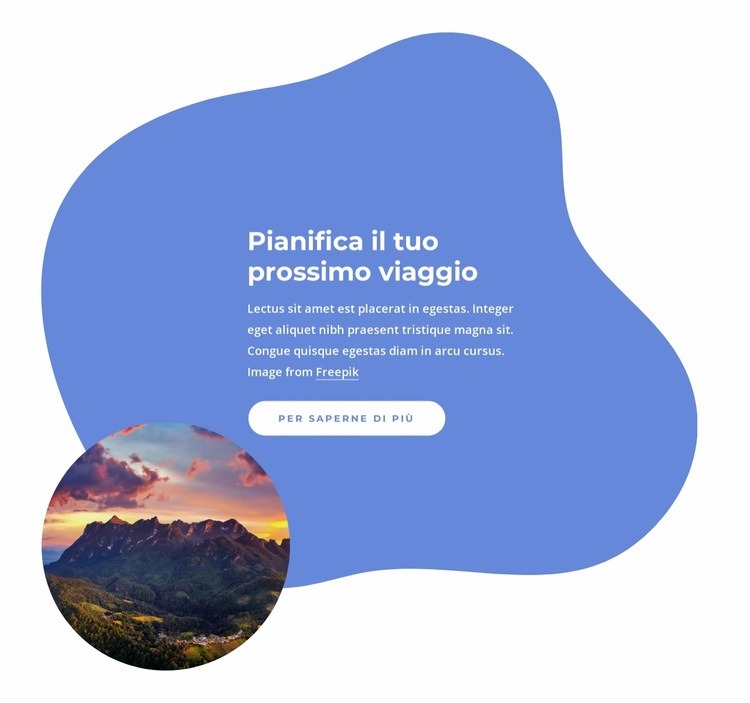 Pianifica il tuo prossimo viaggio Costruttore di siti web HTML