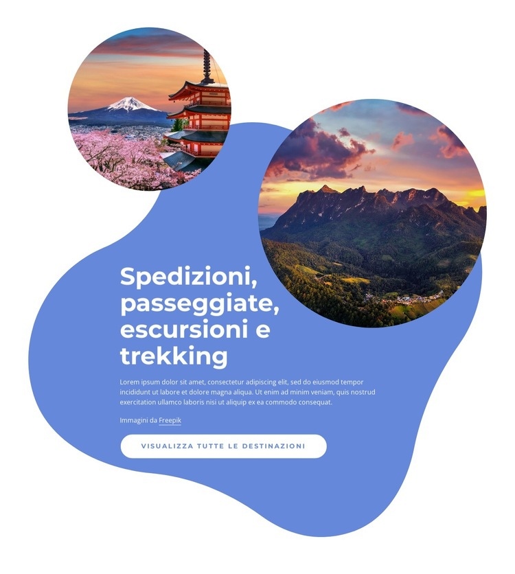 Spedizioni, passeggiate, escursioni Modelli di Website Builder