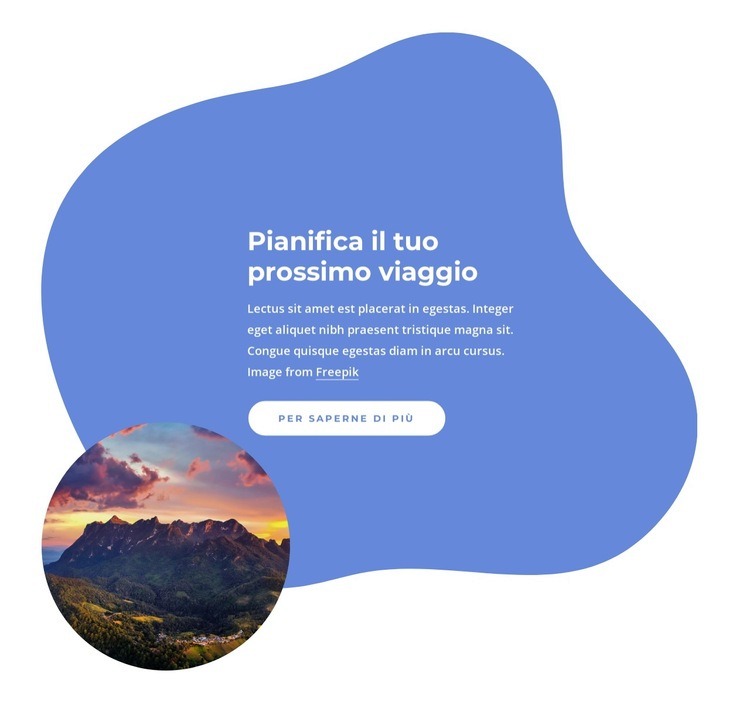 Pianifica il tuo prossimo viaggio Progettazione di siti web