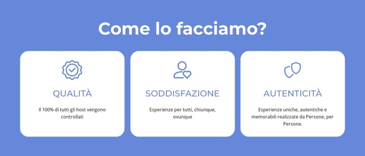 Qualità, soddisfazione Modello HTML