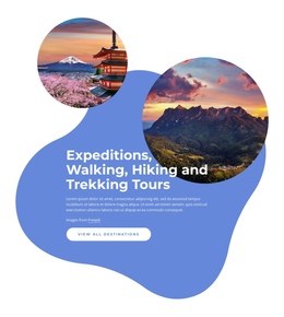 Expeditions, Walking, Hiking Tours - One Page Bootstrap Template