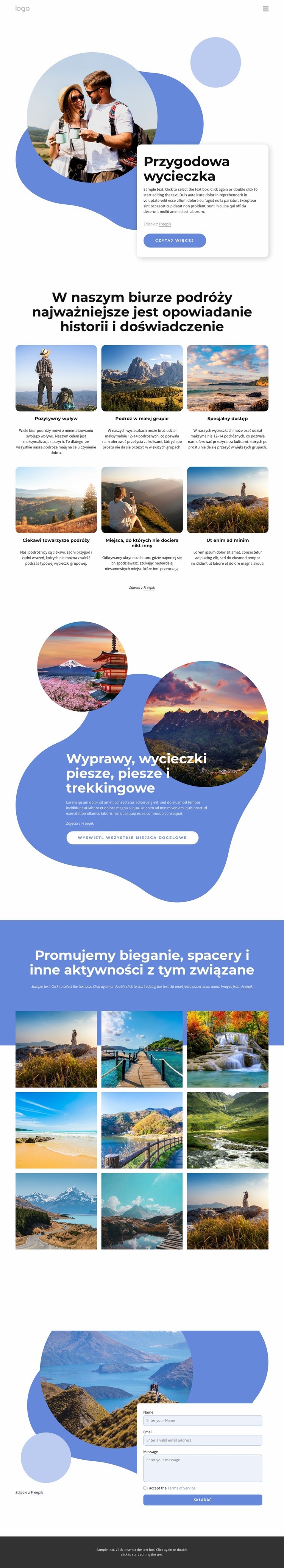 Jesteśmy biurem podróży oferującym pełen zakres usług Kreator witryn internetowych HTML