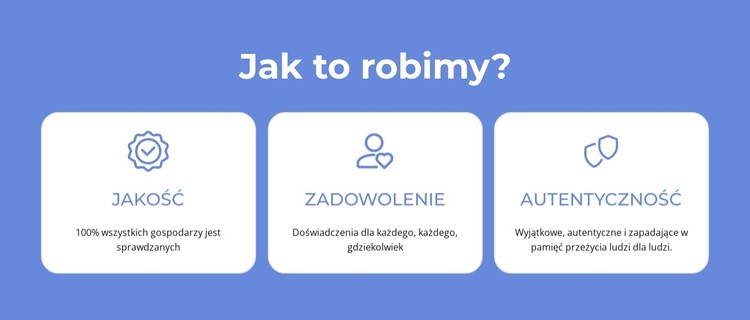 Jakość, satysfakcja Szablon CSS