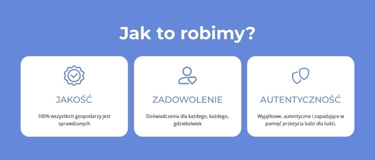 Jakość, satysfakcja Szablon HTML5