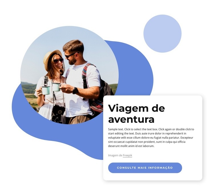 Empresa de viagens de aventura. Design do site